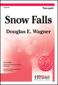 Snow Falls Two-Part choral sheet music cover Thumbnail